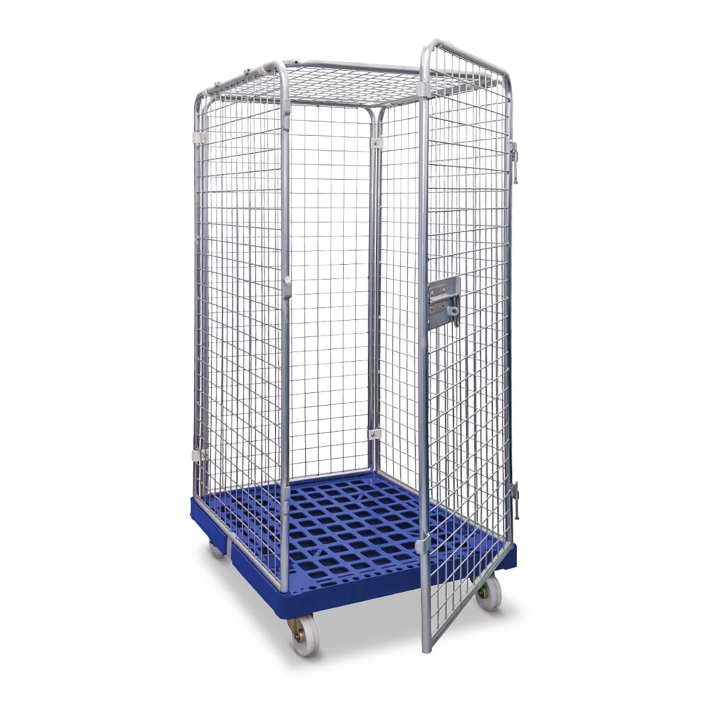 Tegen diefstal beveiligde rolcontainer, capaciteit 500 kg, hxbxd 1.200 x 724 x 815 mm Product afbeelding: Tegen diefstal beveiligde rolcontainer, capaciteit 500 kg, hxbxd 1.200 x 724 x 815 mm