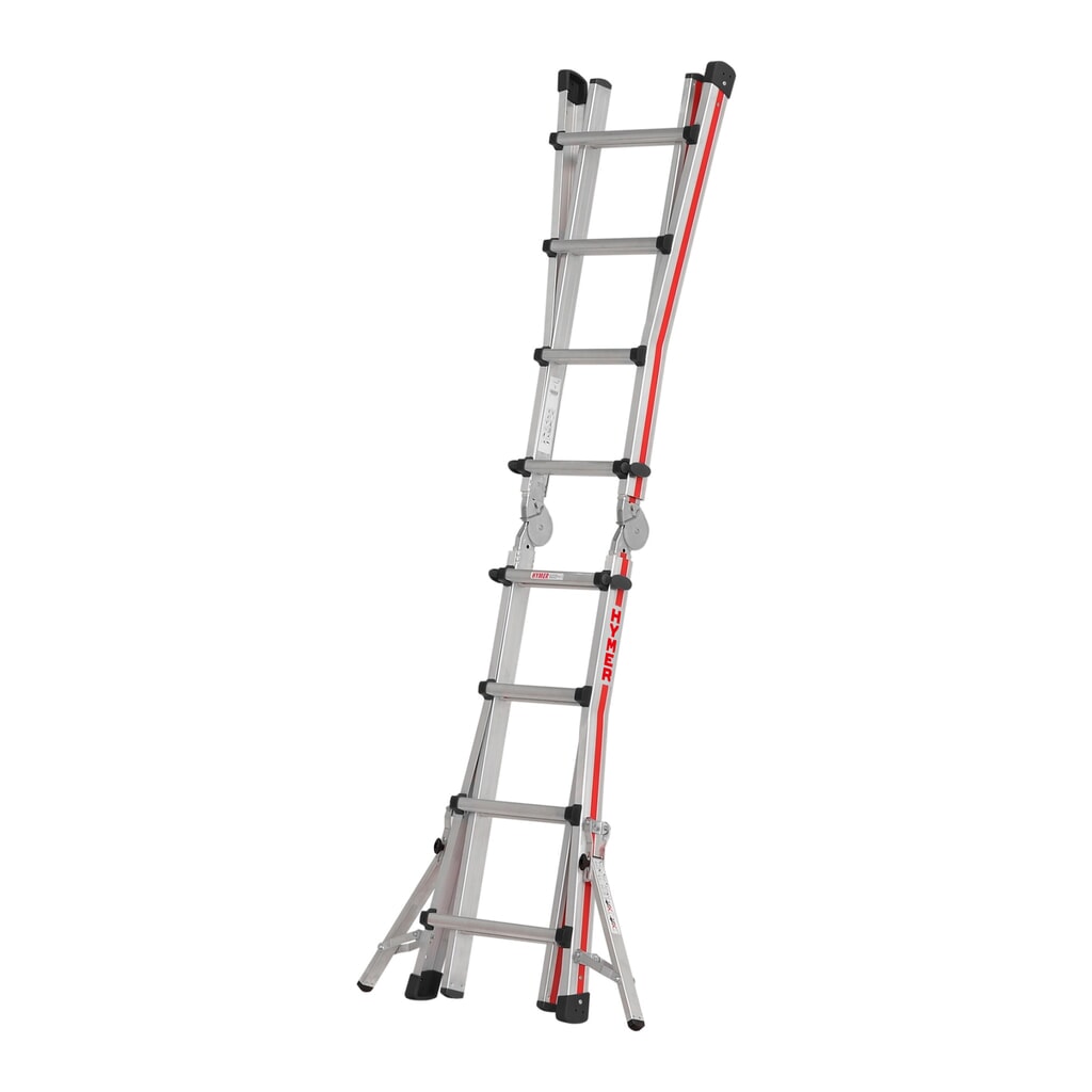Telescopische ladder HYMER, totale lengte 5,14 m, 4x5 sporten Productafbeelding nr. 2: Telescopische ladder HYMER, totale lengte 5,14 m, 4x5 sporten