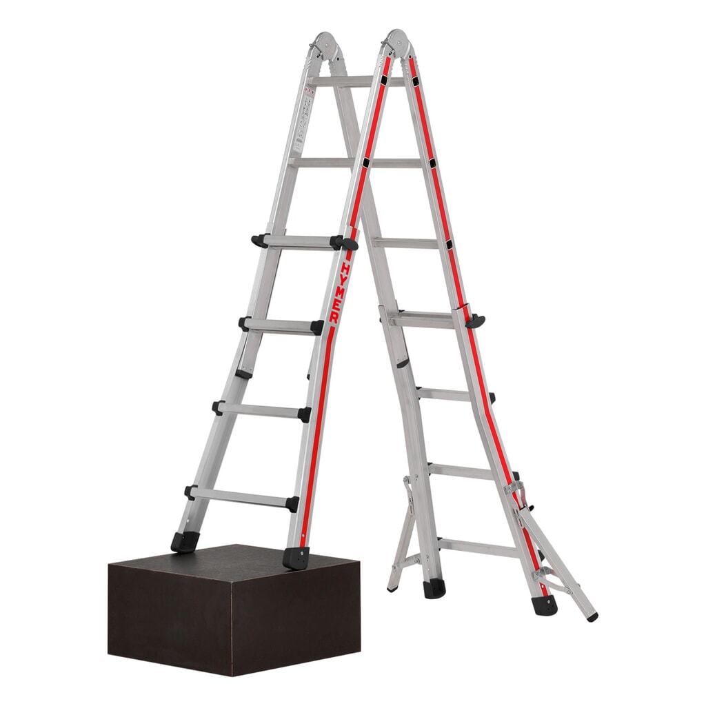 Telescopische ladder HYMER, totale lengte 5,14 m, 4x5 sporten Productafbeelding nr. 15: Telescopische ladder HYMER, totale lengte 5,14 m, 4x5 sporten