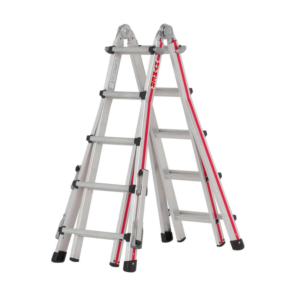 Telescopische ladder HYMER TELESTEP, totale lengte 5,14 m, 4x5 sporten Product afbeelding: Telescopische ladder HYMER TELESTEP, totale lengte 5,14 m, 4x5 sporten