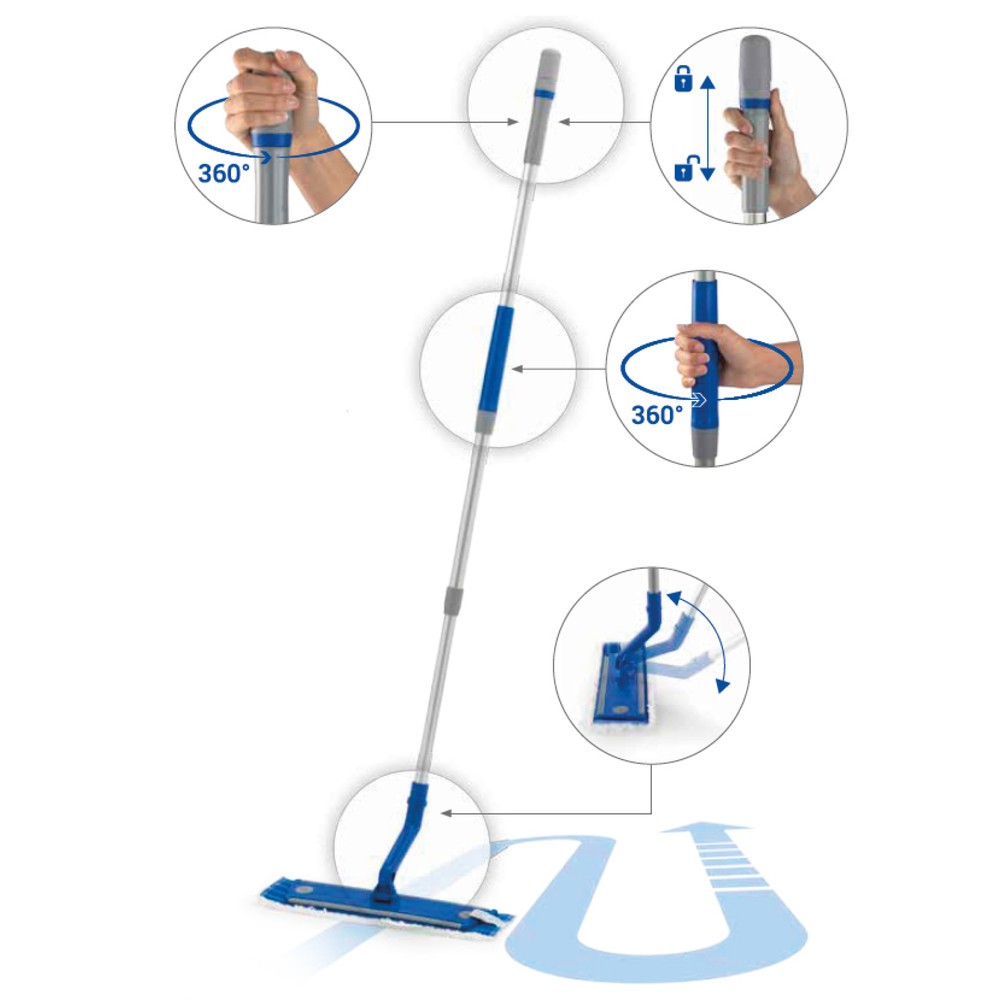 Productafbeelding nr. 2: Telescopische steel ErgoSwing, draaibare greep, lengte 1.050-1.870 mm