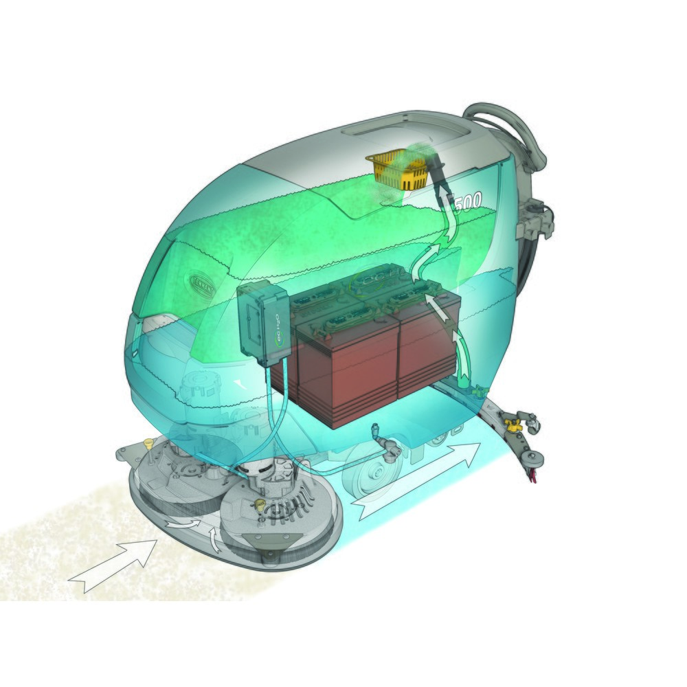 Productafbeelding nr. 3: Tennant® schrobmachine T500, accu, schijfdiameter 700 mm, incl. ec-H2O™