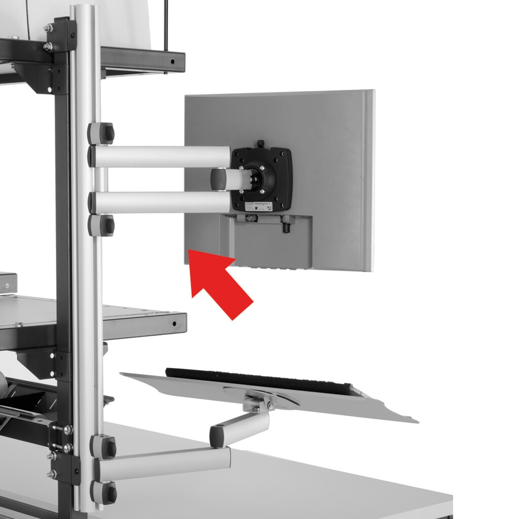 TFT-zwenkarm voor Rocholz paktafelsysteem, hxbxd 115 x 100 x 455 mm Product afbeelding: TFT-zwenkarm voor Rocholz paktafelsysteem, hxbxd 115 x 100 x 455 mm