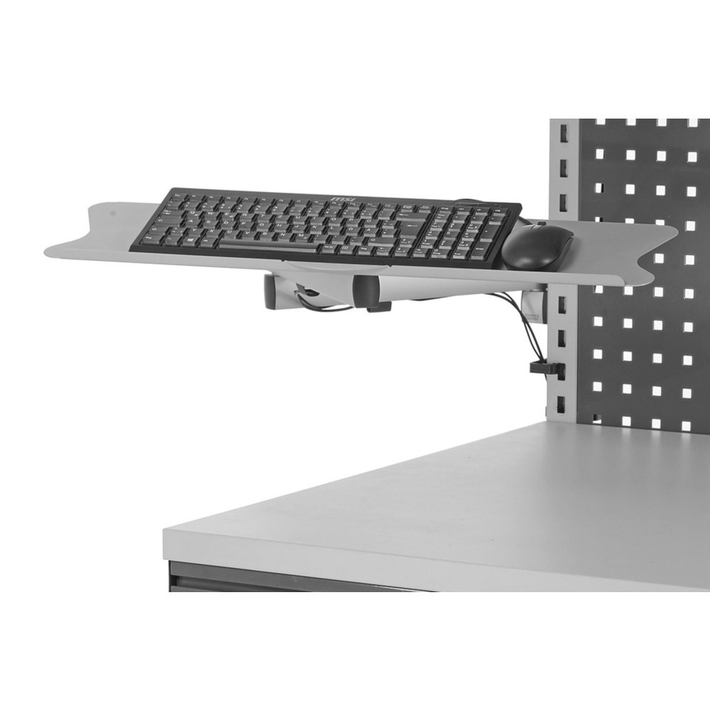 Productafbeelding nr. 2: Toetsenbord- en muishouder met scharnierende arm voor Rocholz paktafelsysteem, h x b x d 200 x 100 x 455 mm