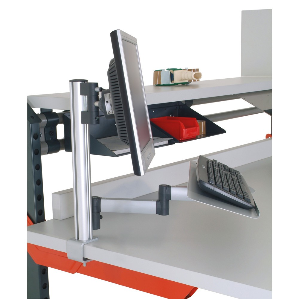 Productafbeelding nr. 4: Toetsenbord- en muishouder met scharnierende arm voor Rocholz paktafelsysteem, h x b x d 200 x 100 x 455 mm