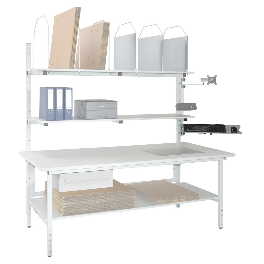 Productafbeelding nr. 2: Aflegbord voor toetsenbord en muis, zwenk- en kantelbaar, incl. aluminium houder
