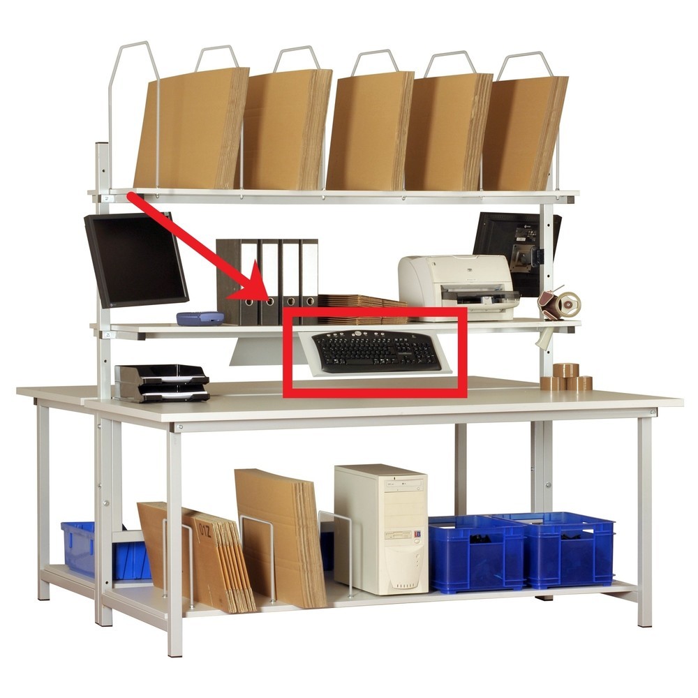 Product afbeelding: Toetsenbordhouder voor paktafels, bxd 300 x 150 mm