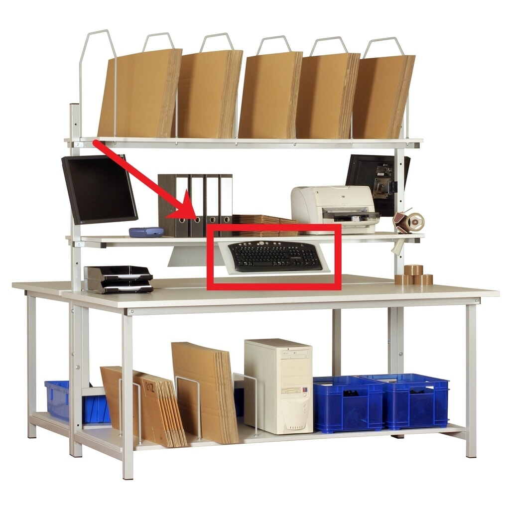 Product afbeelding: Toetsenbordhouder voor paktafels, bxd 300 x 150 mm