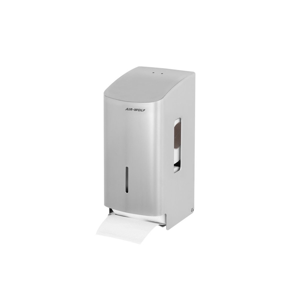 Productafbeelding nr. 2: Toiletpapierdispenser Air-Wolf voor 2 huishoudrollen geborsteld