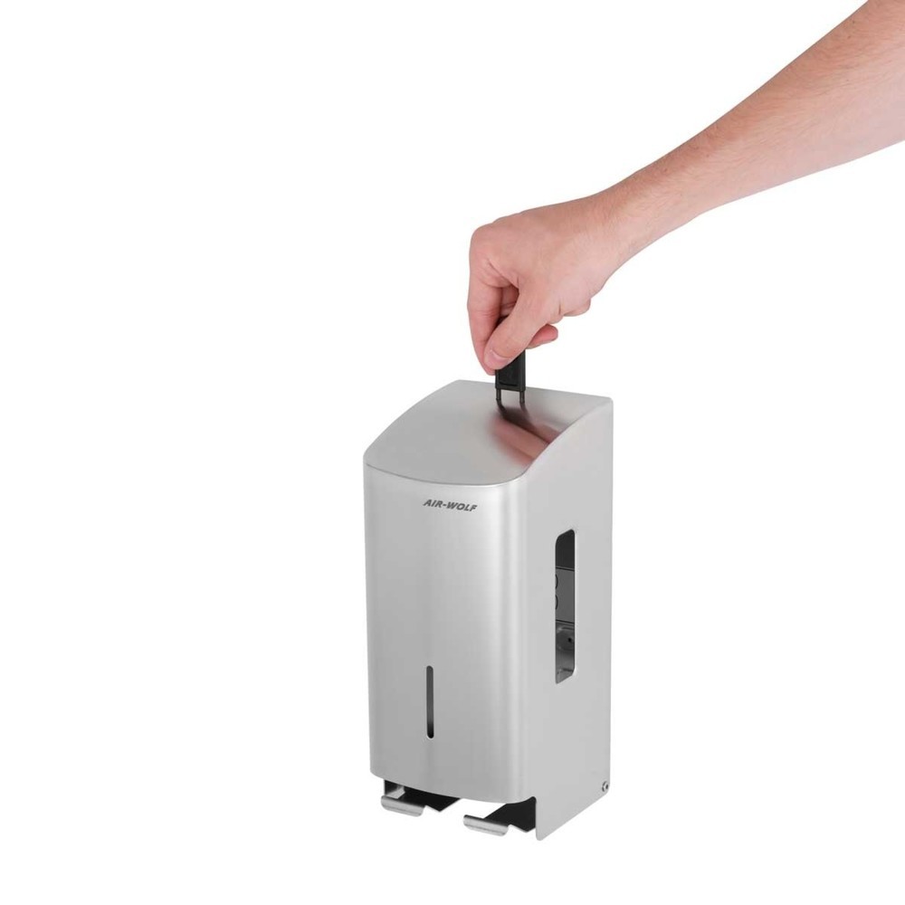 Productafbeelding nr. 7: Toiletpapierdispenser Air-Wolf voor 2 huishoudrollen geborsteld
