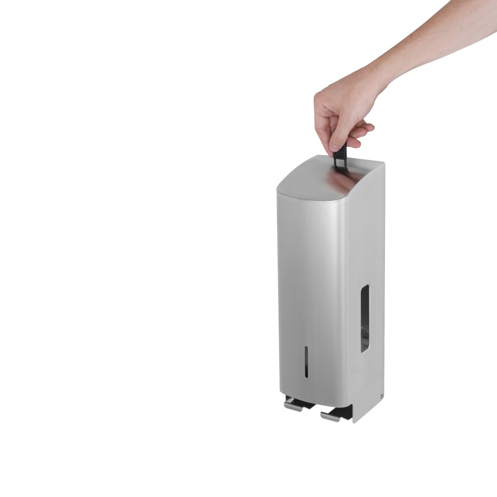 Productafbeelding nr. 7: Toiletpapierdispenser Air-Wolf voor 3 huishoudrollen geborsteld roestvrij staal