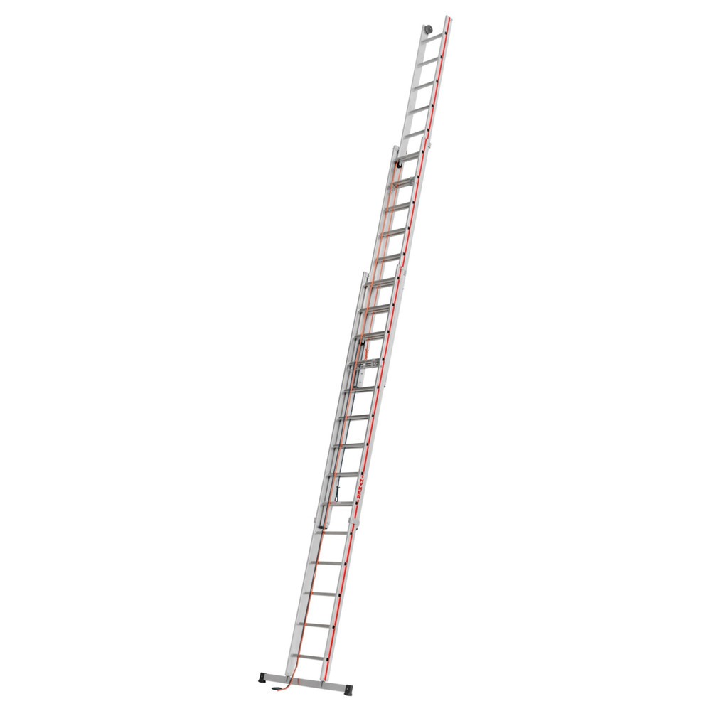 Product afbeelding: Touwoptrekladder HYMER, voor aanleunen, 3-delig, totale lengte 9,74 m