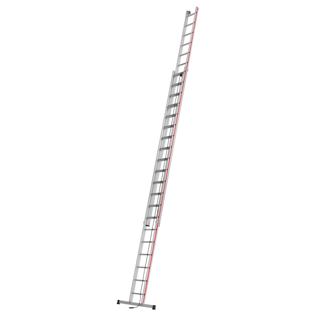Touwoptrekladder HYMER, voor aanleunen, 2-delig, totale lengte 9,98 m Product afbeelding: Touwoptrekladder HYMER, voor aanleunen, 2-delig, totale lengte 9,98 m