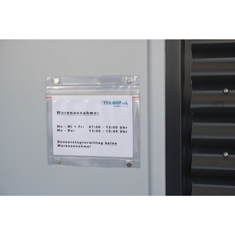 Productafbeelding nr. 3: Transparante hoes met magneetstrook DIN A5, liggend, 5 stuks/VE