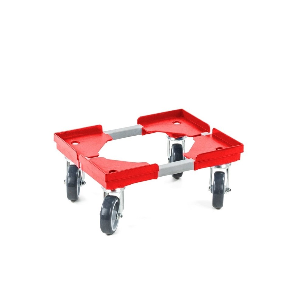 Product afbeelding: Transportrol, type staalprofiel+kunststof hoeken, laadcapaciteit 300 kg, BxD 310 x 410 mm, rollen Ø 100 mm