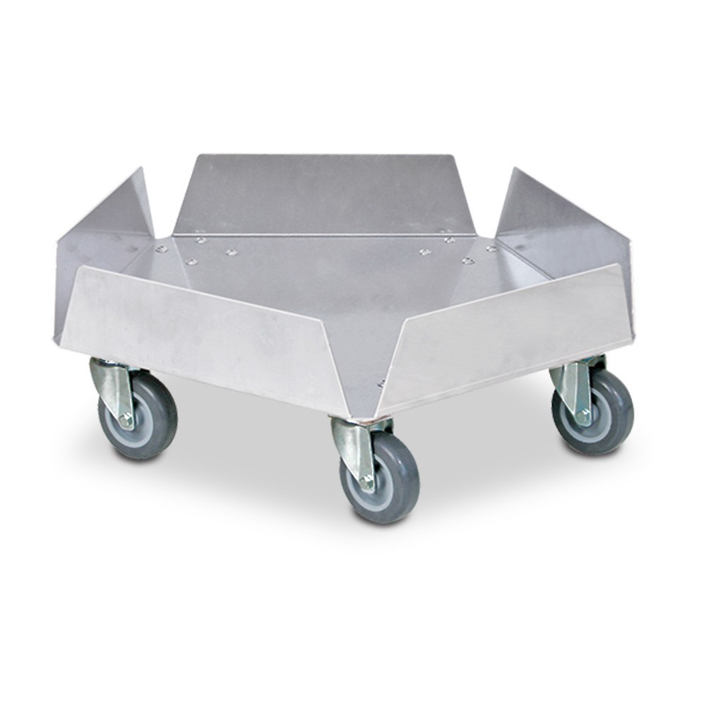 Product afbeelding: Transportroller voor ronde tonnen tot 100 liter, draagvermogen 250 kg, aluminium