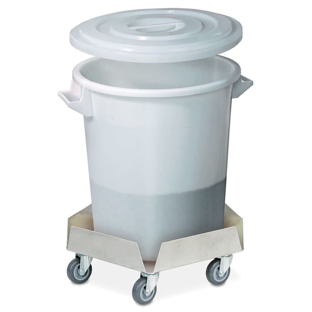 Productafbeelding nr. 2: Transportroller voor ronde tonnen tot 100 liter, draagvermogen 250 kg, aluminium