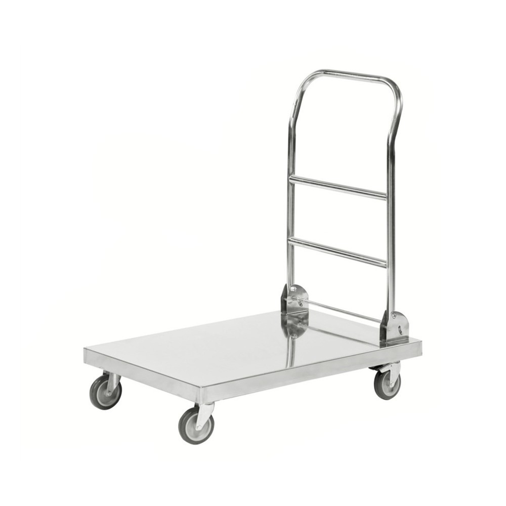 Product afbeelding: Transportwagen, volledig roestvrij staal 18/0, laadvlak bxd 520 x 825 mm