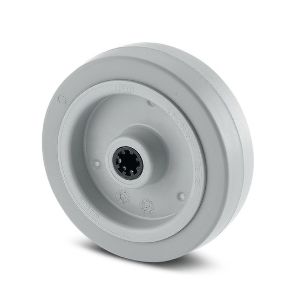 Product afbeelding: Transportwagenwiel TENTE elastisch rubber, rollager, zwart, Ø x B 160 x 46 mm, cap. 600 kg