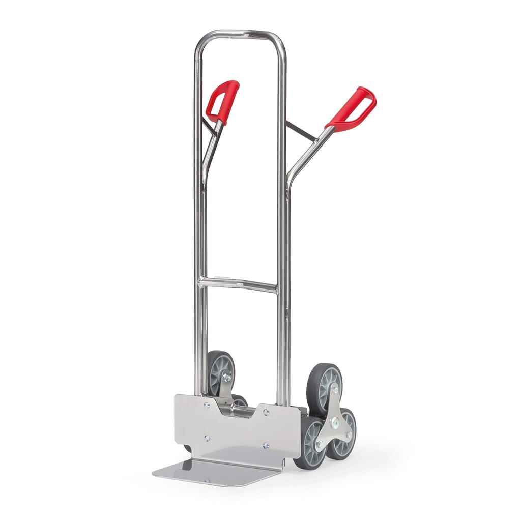Product afbeelding: Trapsteekwagen fetra®, 3-armige wielster, draagvermogen 200 kg, steekplaat bxd 320 x 250 mm, aluminium