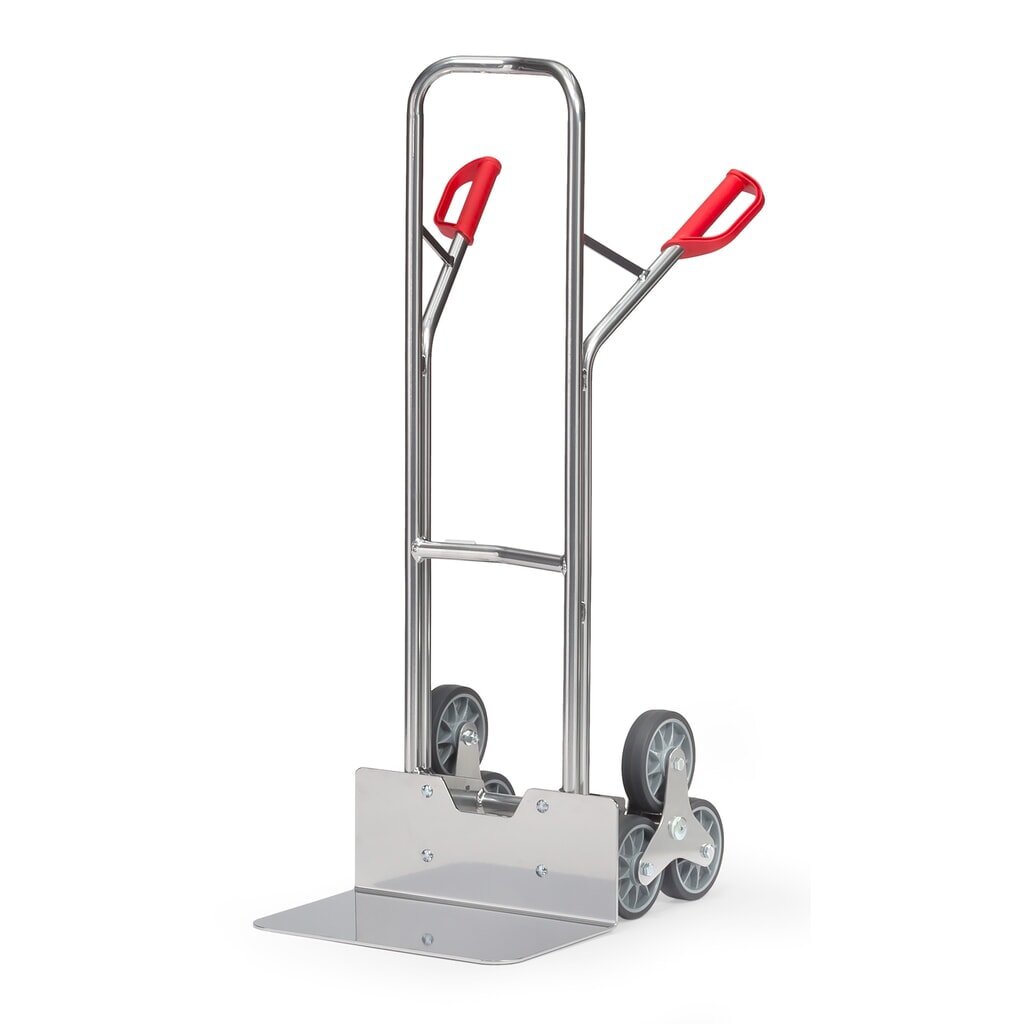 Trapsteekwagen fetra®, 3-armige wielster, draagvermogen 200 kg, steekplaat bxd 480 x 300 mm, aluminium Product afbeelding: Trapsteekwagen fetra®, 3-armige wielster, draagvermogen 200 kg, steekplaat bxd 480 x 300 mm, aluminium