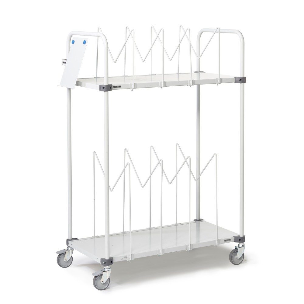 Product afbeelding: TRESTON wagen voor kartonnen verpakkingen met zwenkwielen, 2 niveaus, hxbxd 1.515 x 1.090 x 530 mm