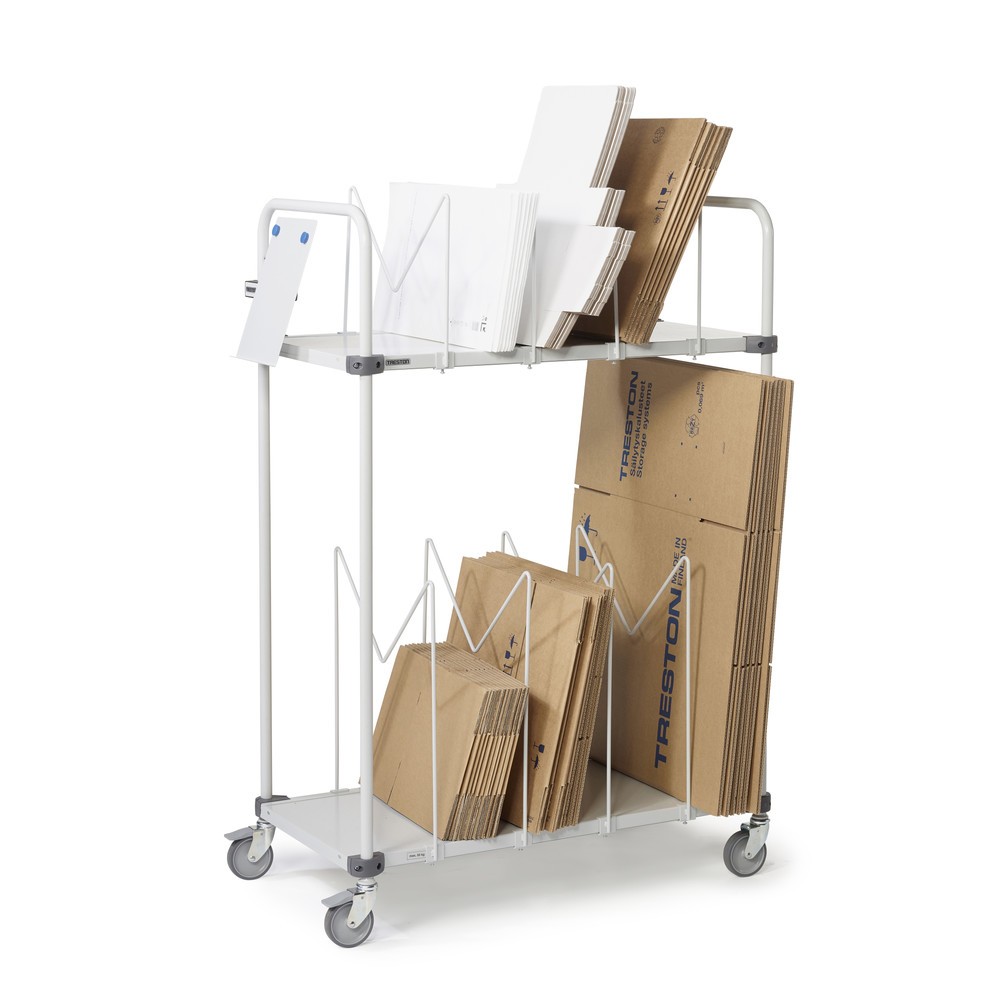 Productafbeelding nr. 2: TRESTON wagen voor kartonnen verpakkingen met zwenkwielen, 2 niveaus, hxbxd 1.515 x 1.090 x 530 mm