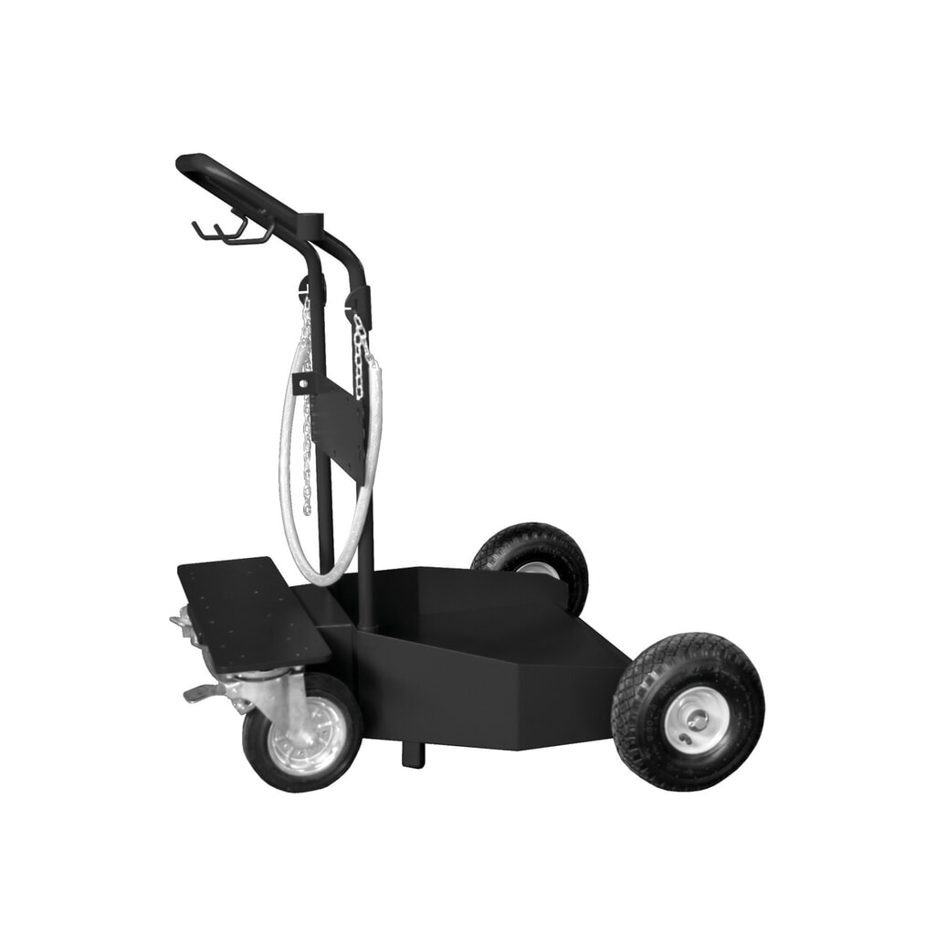 Trolley SAMOA voor verpakkingen van 200 liter met 2 zwenkwielen en 2 bokwielen Product afbeelding: Trolley SAMOA voor verpakkingen van 200 liter met 2 zwenkwielen en 2 bokwielen
