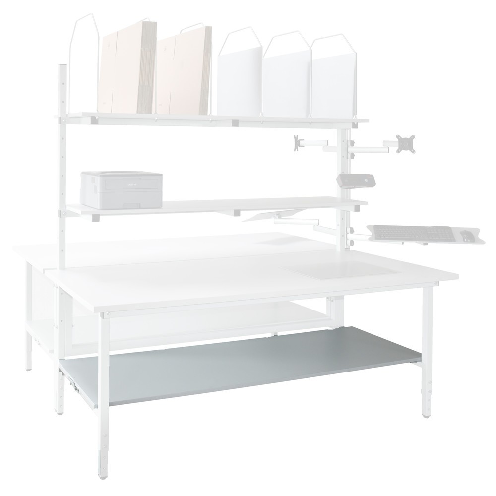 Productafbeelding nr. 3: Tussenlegbord voor paktafel, breedte 1.600 mm, lichtgrijs