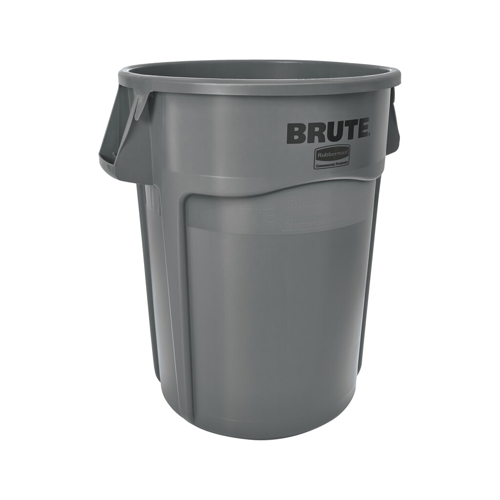 Universele container Rubbermaid®, kunststof, rond, 166 liter, grijs Product afbeelding: Universele container Rubbermaid®, kunststof, rond, 166 liter, grijs