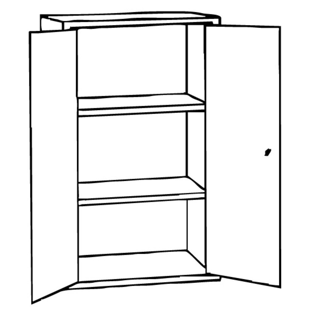 Productafbeelding nr. 2: Universele kast met cilinderslot voor draaivergrendeling, 3 OH, hxbxd 1.200 x 800 x 380 mm