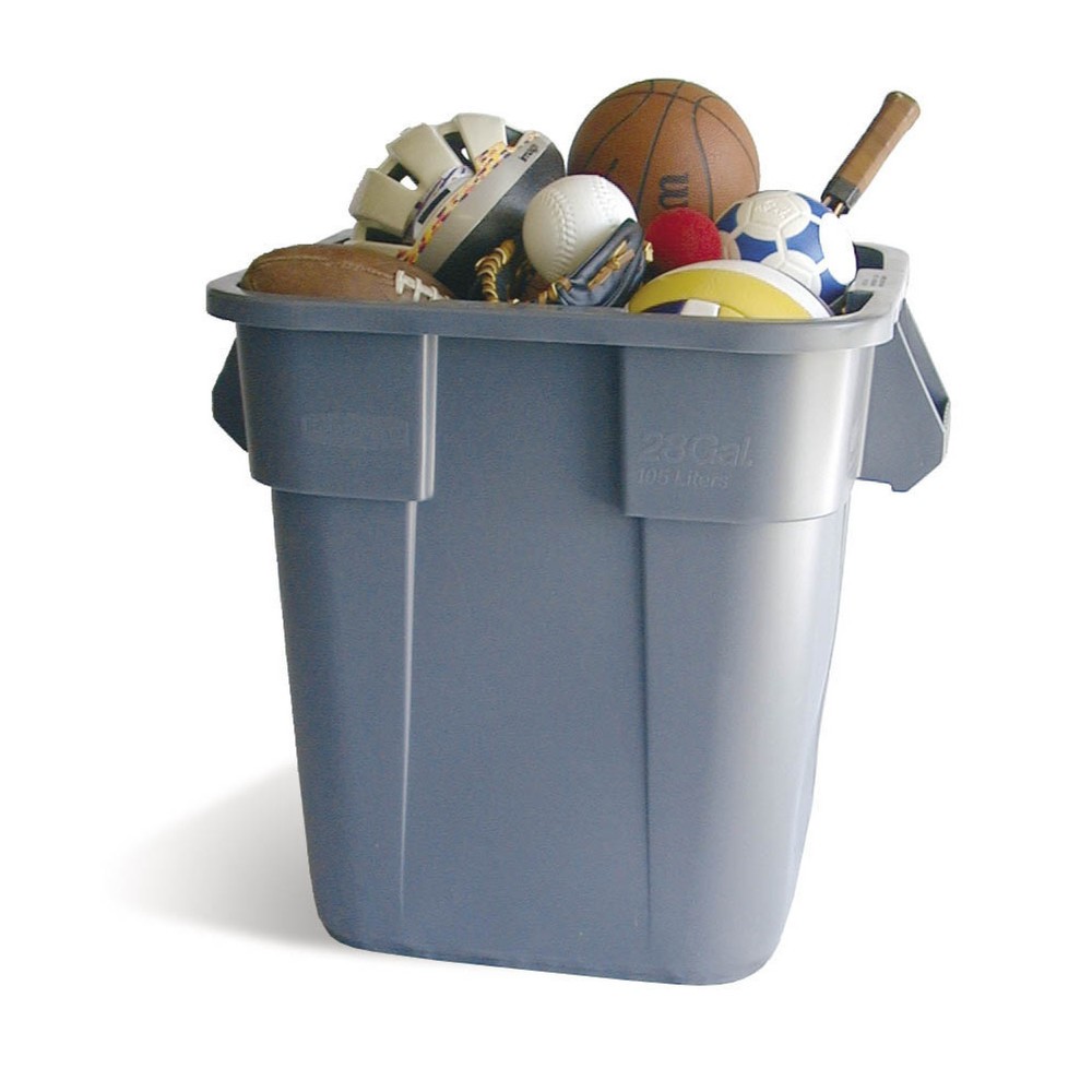 Product afbeelding: Universele container Rubbermaid®, kunststof, vierkant, 106 liter, grijs