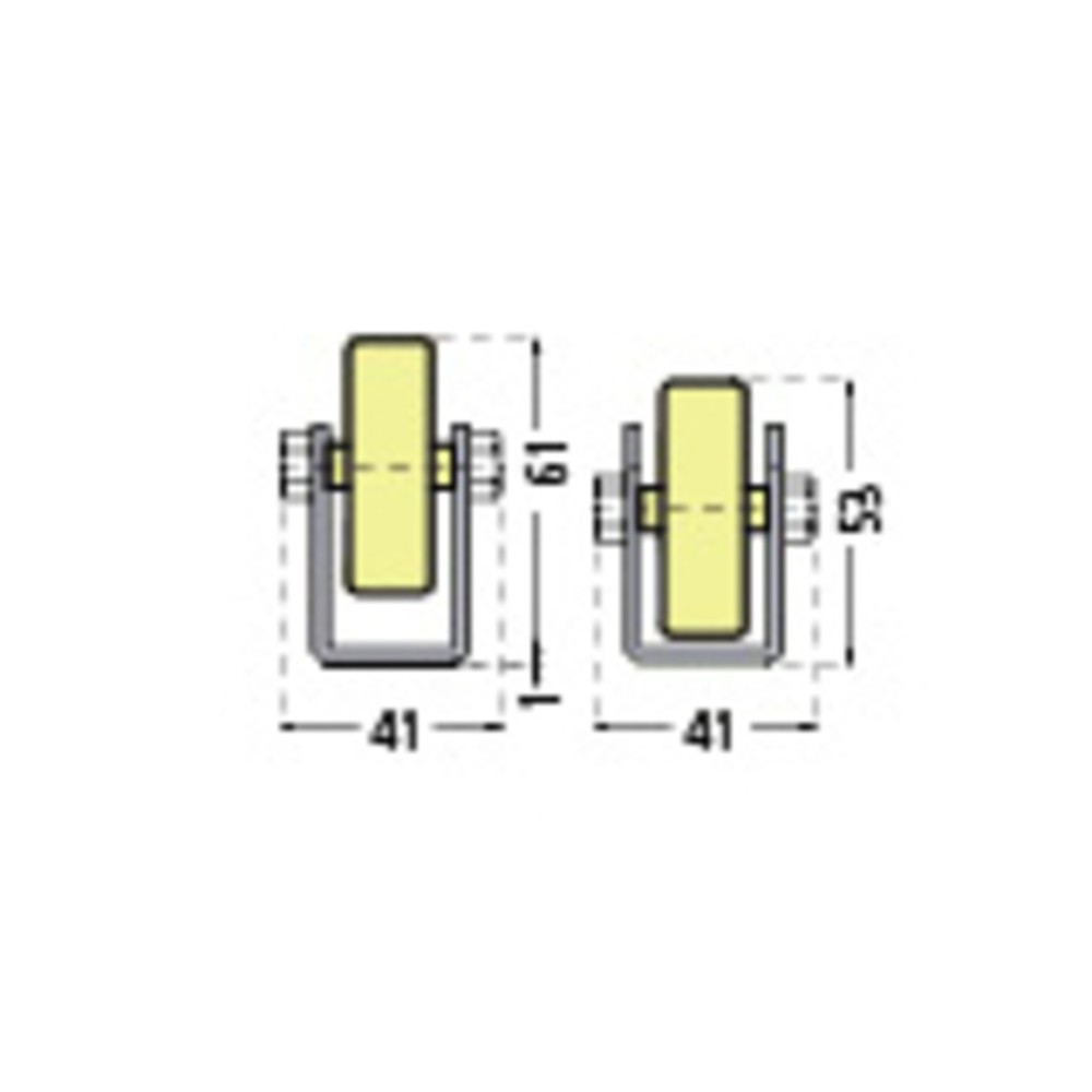 Productafbeelding nr. 2: Universele rollenrail, stalen rollen, verdeling 100 mm, cap. per rol 20 kg