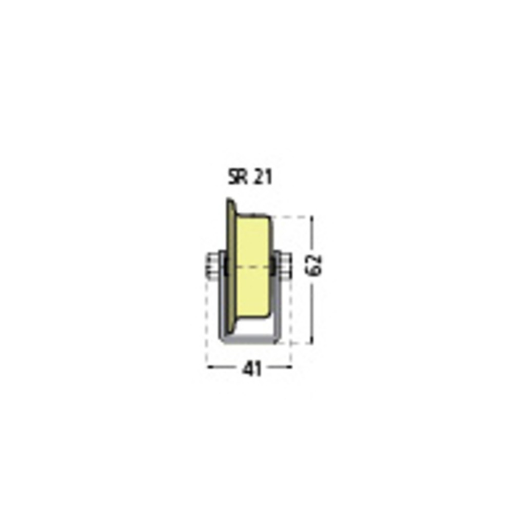 Productafbeelding nr. 2: Universele rollenrail, stalen rollen, met spoorkrans, verdeling 100 mm, cap. per rol 20 kg
