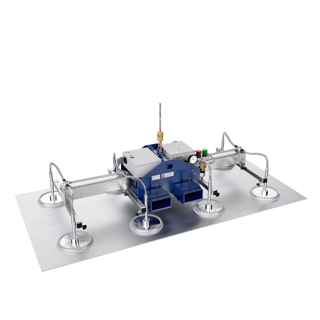 Productafbeelding nr. 2: Vacuümheffer AERO-LIFT® AERO-SELECT, met 4 zuigplaten, draagvermogen 150 kg, dwarsbalklengte 2.000 mm