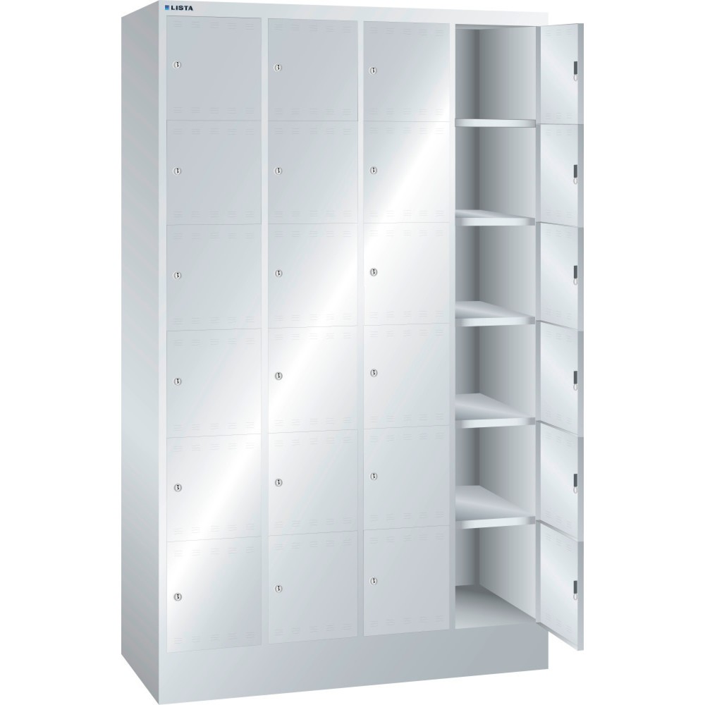 Product afbeelding: Vakkenkast LISTA, (bxdxh) 1200x500x1995 mm, 4x6 vakken, slot