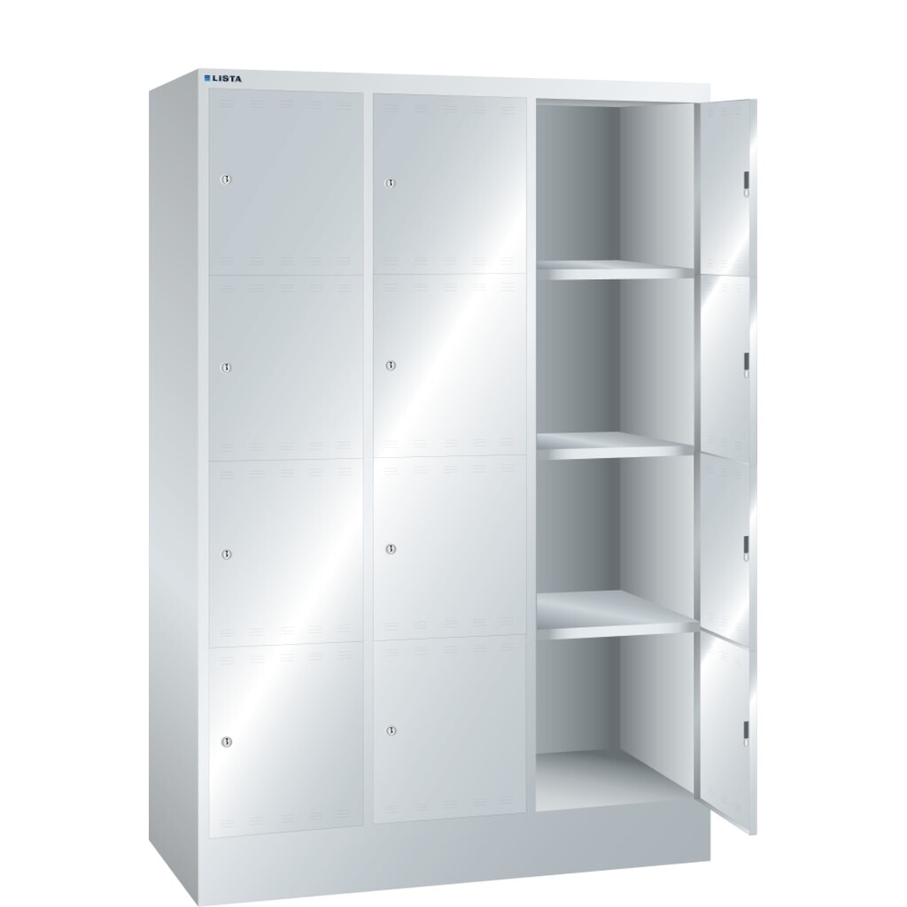 Vakkenkast LISTA, (bxdxh) 1205x500x1795 mm, 3x4 vakken, slot