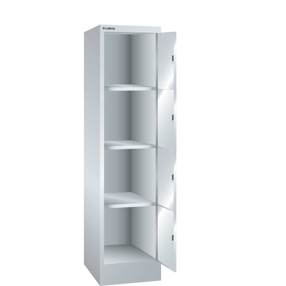 Product afbeelding: Vakkenkast LISTA, (bxdxh) 415x500x1795 mm, 1x4 vakken, slot