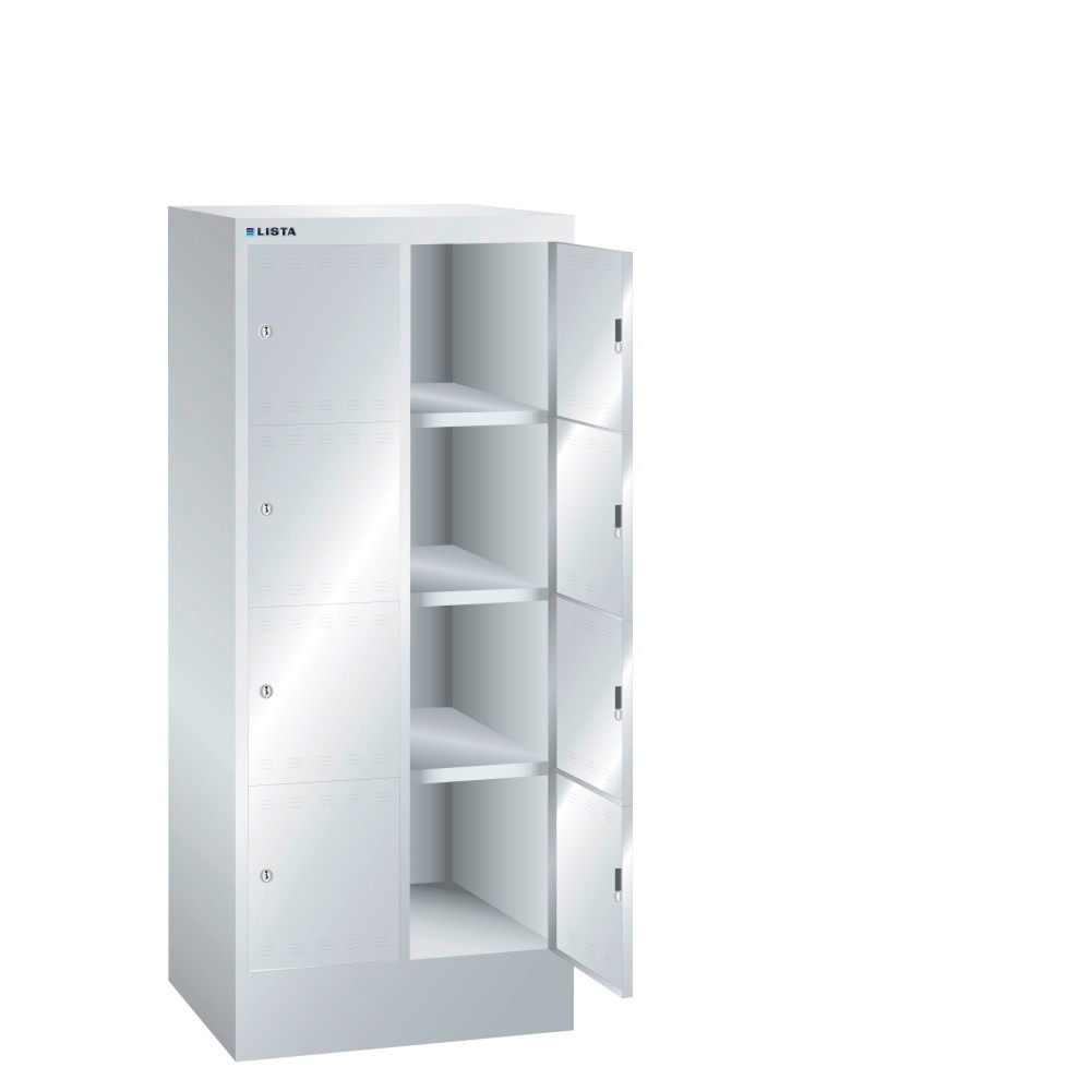Product afbeelding: Vakkenkast LISTA, (bxdxh) 610x500x1395 mm, 2x4 vakken, slot