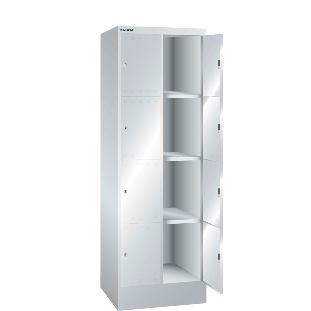 Product afbeelding: Vakkenkast LISTA, (bxdxh) 610x500x1795 mm, 2x4 vakken, cilinderslot