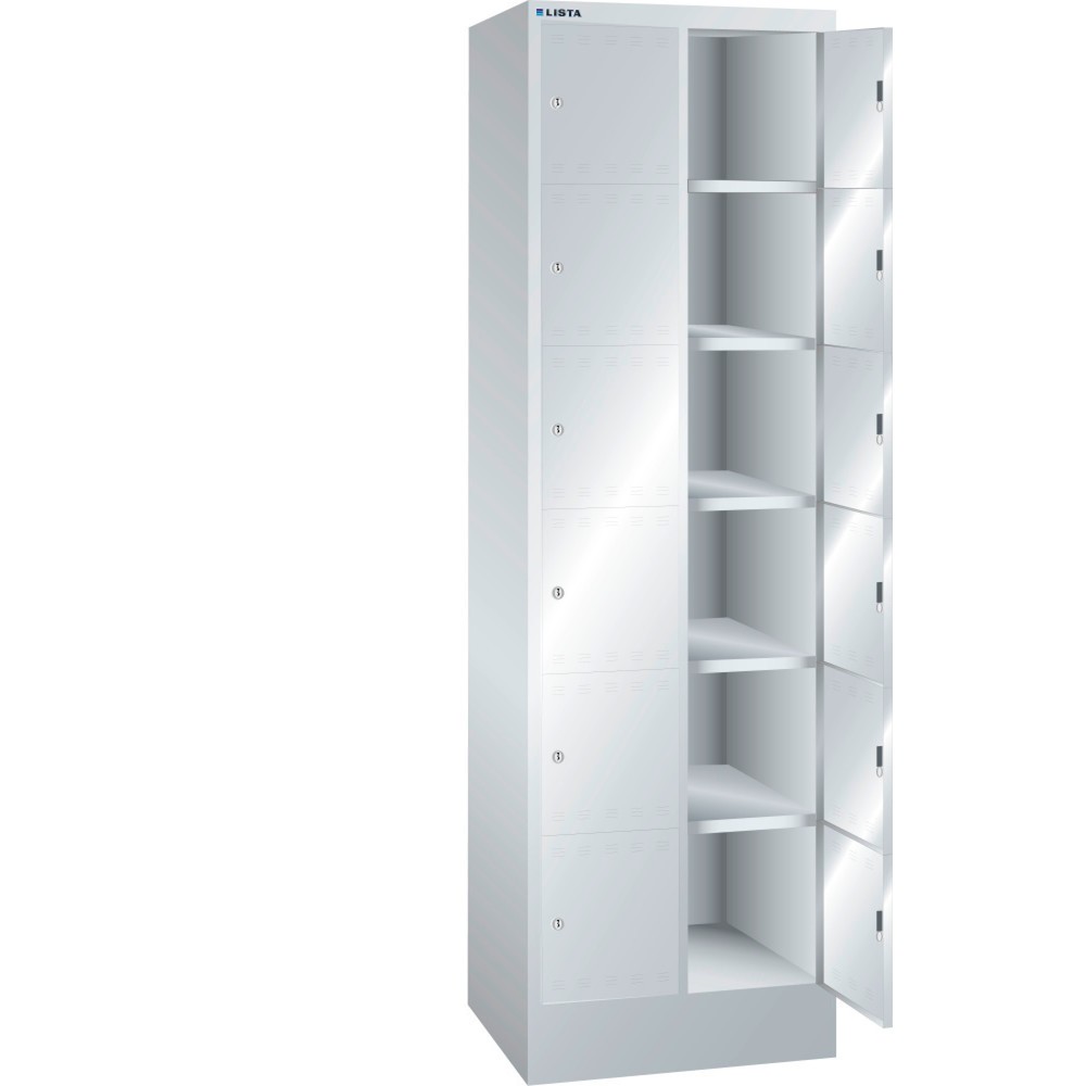 Product afbeelding: Vakkenkast LISTA, (bxdxh) 610x500x1995 mm, 2x6 vakken, slot