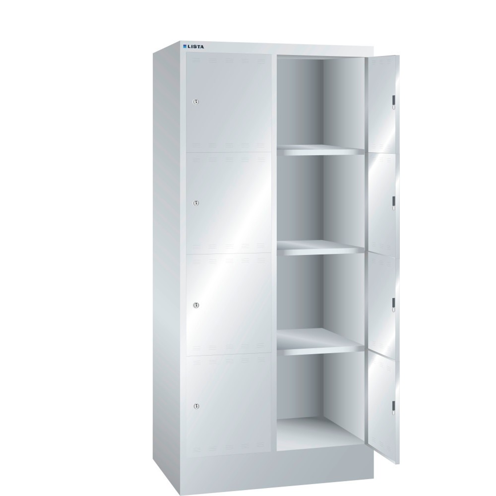 Product afbeelding: Vakkenkast LISTA, (bxdxh) 810x500x1795 mm, 2x4 vakken, slot