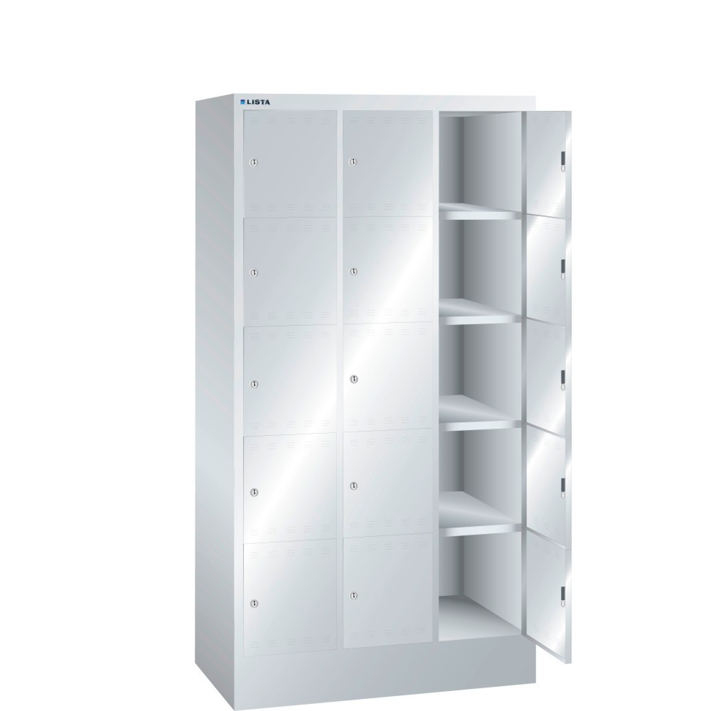 Product afbeelding: Vakkenkast LISTA, (bxdxh) 905x500x1695 mm, 3x5 vakken, slot