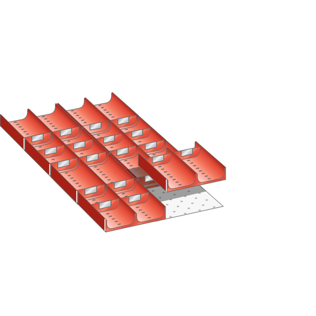 Vakkenset LISTA 18x36E, (bxdxfh) 306x612x50 mm, 28-delig Product afbeelding: Vakkenset LISTA 18x36E, (bxdxfh) 306x612x50 mm, 28-delig