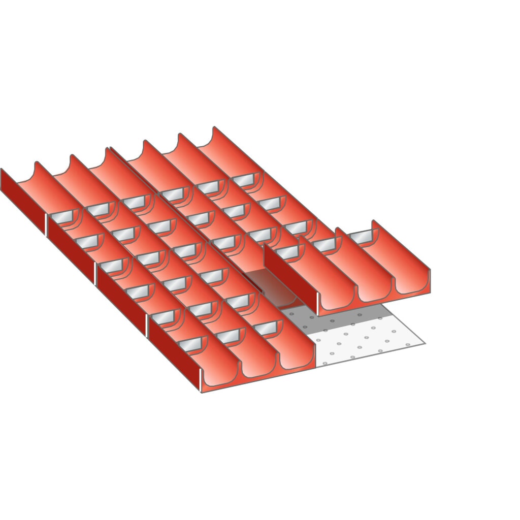Product afbeelding: Vakkenset LISTA 18x36E, (bxdxfh) 306x612x50 mm, 38-delig