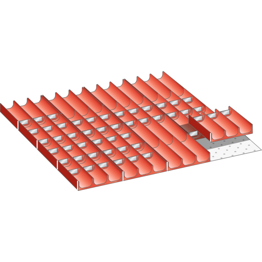 Product afbeelding: Vakkenset LISTA 36x36E, (bxdxfh) 612x612x50 mm, 76-delig