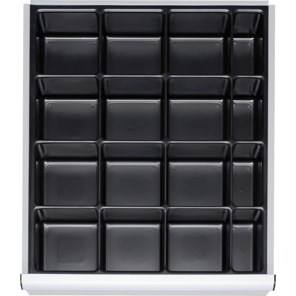 Vakverdeler voor kleine onderdelen Steinbock®, voor ladeafmetingen bxd 490 x 560 mm met fronthoogte 60-90 mm Product afbeelding: Vakverdeler voor kleine onderdelen Steinbock®, voor ladeafmetingen bxd 490 x 560 mm met fronthoogte 60-90 mm