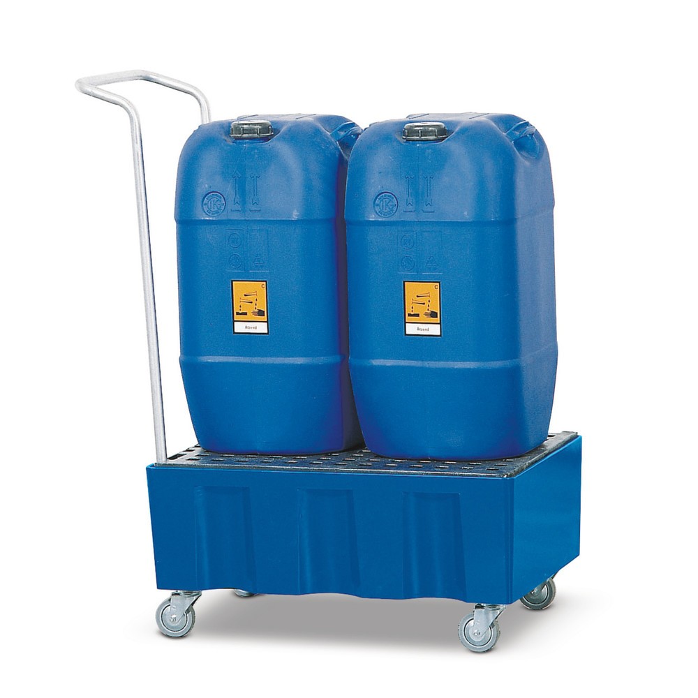 Product afbeelding: Vangbak voor 60 liter containers, beweegbaar, HxBxD 330 x 725 x 525 mm, rooster van PE
