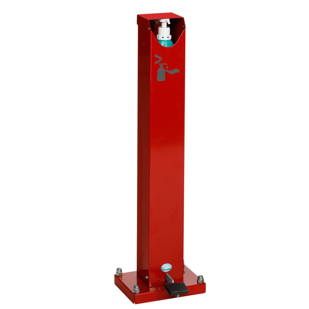 Productafbeelding nr. 1: VAR ® handdesinfectiedispenser HDS 85, vloermontage, met dispenser en voetpedaal, rood