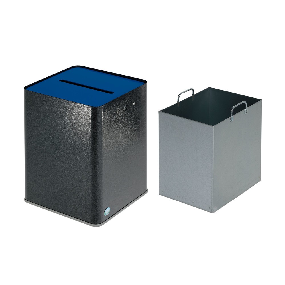 Productafbeelding nr. 2: VAR ® papiermand P40, DSGVO-conform, antiekzilver/blauw